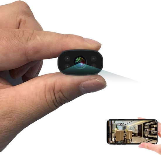 Verborgen minicamera's / spionagecamera's: draadloze wifi-camera met afstandsbediening, compacte beveiligingscamera voor binnen en buiten, video-opname en intelligente bewegingsdetectie