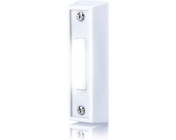 Verlichte Deurbel Knop - Drukknop Vervanging - Bezoekers Ontvangen - LED Verlichting - 7.4 x 2.2 x 1.5 cm - Wit