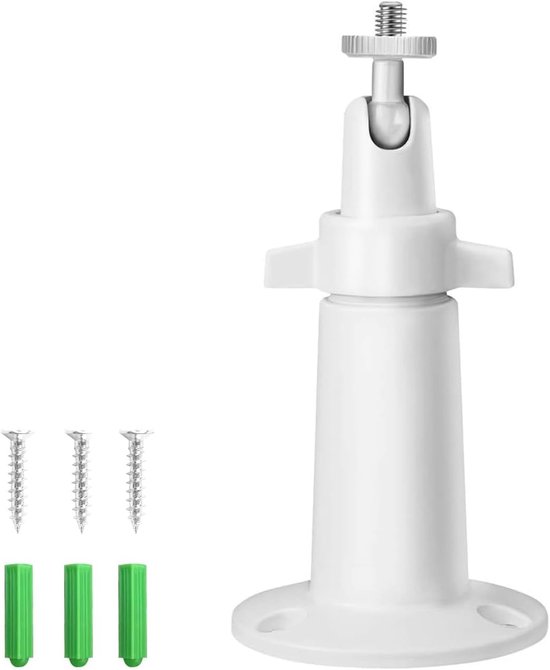 Verstelbare Wandhouder - Met 1/4-inch schroef, compatibel met: Geschikt voor Ring (zonnepaneel, deurbel), Geschikt voor Eufy camera, Geschikt voor Arlo Ultra 2 en stick-up camera，Robuust en betrouwbaar van Merkloos