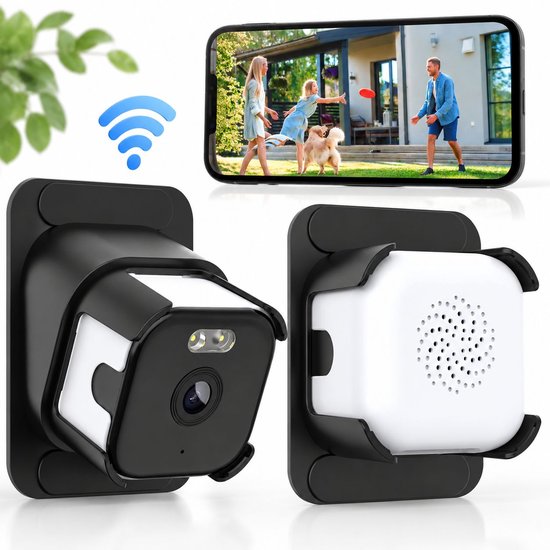 VHV - Beveiligingscamera voor buiten en binnen - Raamcamera 3MP 2K - 2.4GHz & 5GHz WiFi bewakingscamera - ChroMax AI Kleurnachtzicht - 24/7 opname