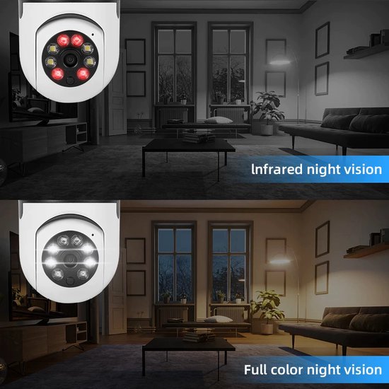 Viatel 2MP Lamp Surveillance Camera Nachtzicht Full Color Automatische Menselijk Tracking 4x Digitale Zoom Video Indoor Security Monitor van Viatel