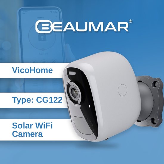 vicohome CG122 wifi 3MP (2304 x 1296) HD camera met accu batterij - draadloos - beveiligingscamera van VicoHome