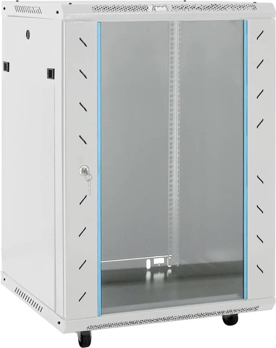 vidaXL - Netwerkkast - 15U - 19" - IP20 - 60x45x86 - cm - grijs van Merkloos