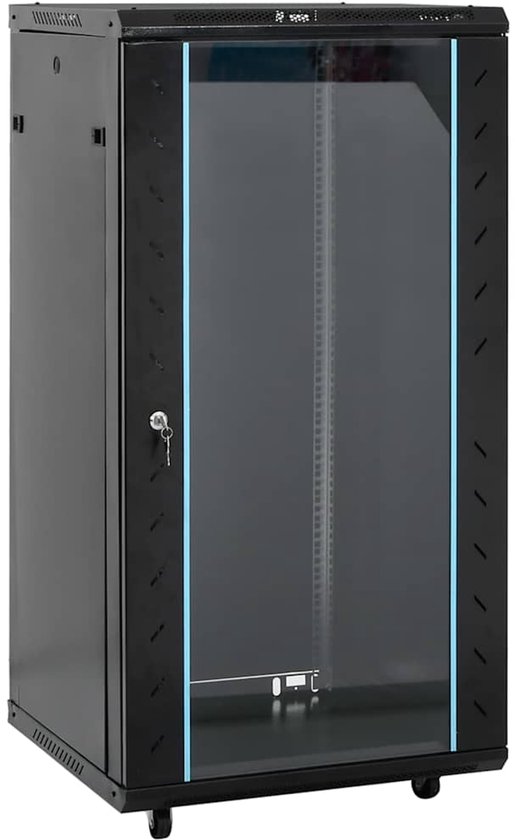 vidaXL - Netwerkkast - 22U - 19" - IP20 - 60x60x120 - cm - zwart van Vidaxl