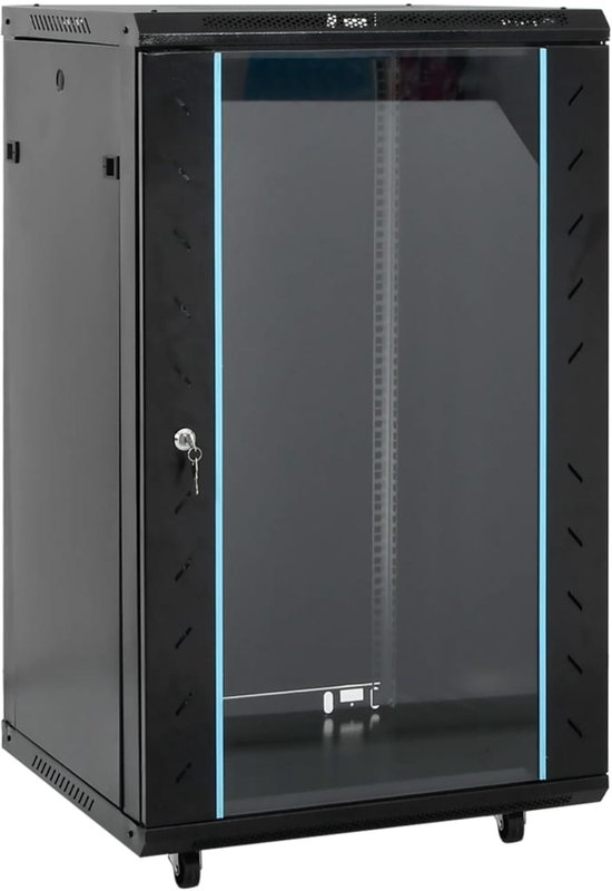 vidaXL - Netwerkkast - met - draaiwieltjes - 18U - 19" - IP20 - 60x60x100 - cm van Merkloos