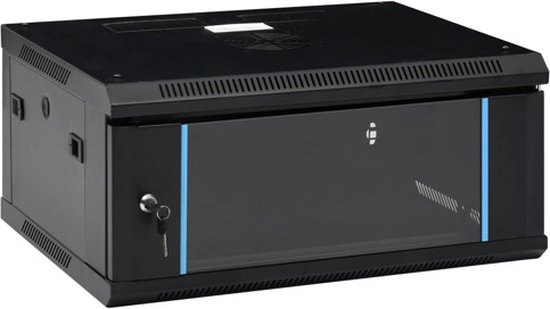 vidaXL Netwerkkast voor aan de muur 4U 19" IP20 600x450x285 mm van vidaXL