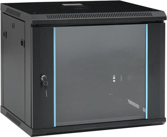 vidaXL Netwerkkast voor aan de muur 9U 19" IP20 600x450x510 mm van Vidaxl
