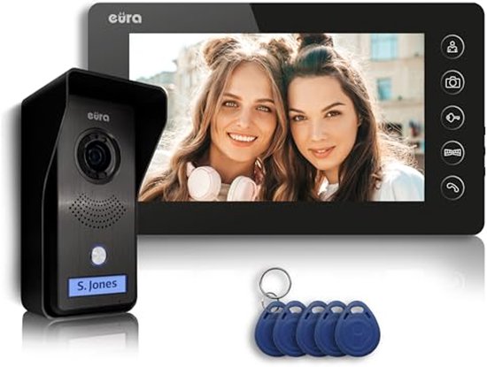 Video Deur Intercom met 7 Inch Kleurenmonitor en RFID van Merkloos