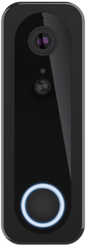 Video Deurbel Camera 3MP 2K HD met Draadloze Gong, 2-Weg-Audio, Nachtzicht, Slimme Videodeurtelefoon Wi-Fi Inclusief Chime, Draadloos of Bedraad Gebruik, Waterdicht, Zwart van Merkloos
