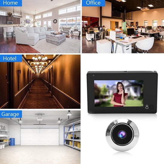 Video Deurbel Camera Slimme Draadloze 4.3in TFT Kleurenscherm 145 Graden Groothoek Anti-Peeping Home Security - Slimme Deurbel Camera . van Merkloos