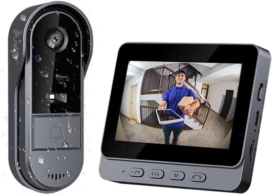 Video Deurbel - Draadloze Deurbel Set Impermeabile– Deurbellen met Camera - Video Doorbell - 2 Weg Communicatie - 1080P - Draadloze slimme deurbel video doorbell 2.4 Ghz - Geen wifi vereist -Ondersteunt SD kaartopslag van Impermeabile