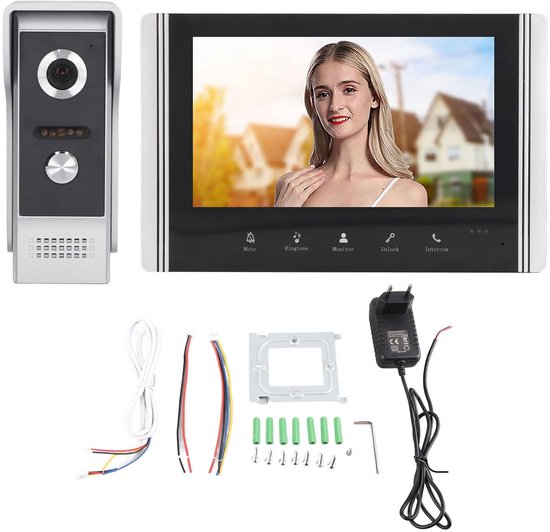 Video Deurbel Intercom Systeem - 7 Inch WiFi Scherm - 800x480 Resolutie - ABS Aluminium - Voor Wandmontage