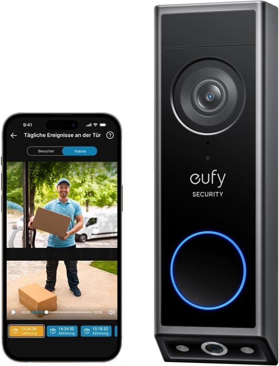 Video deurbel met camera 2K – dubbele camera, kleuren nachtzicht, accu of bedraad, microSD tot 128GB