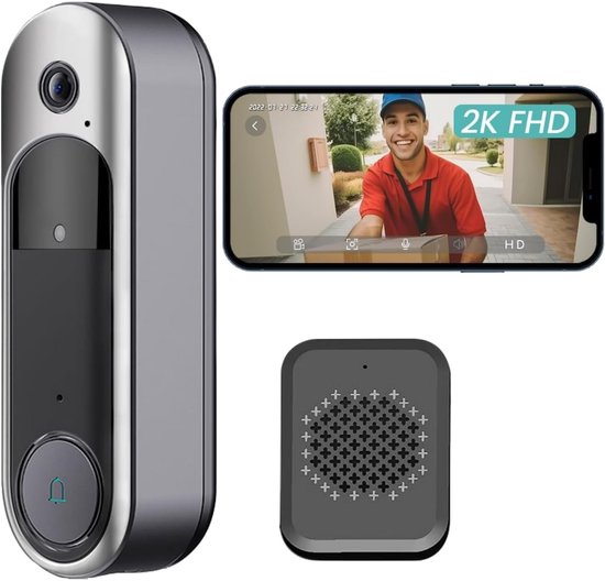 Video Deurbel - Slimme Camera - Huisbeveiliging - 180° Groothoek Lens - 1080p HD - Wit
