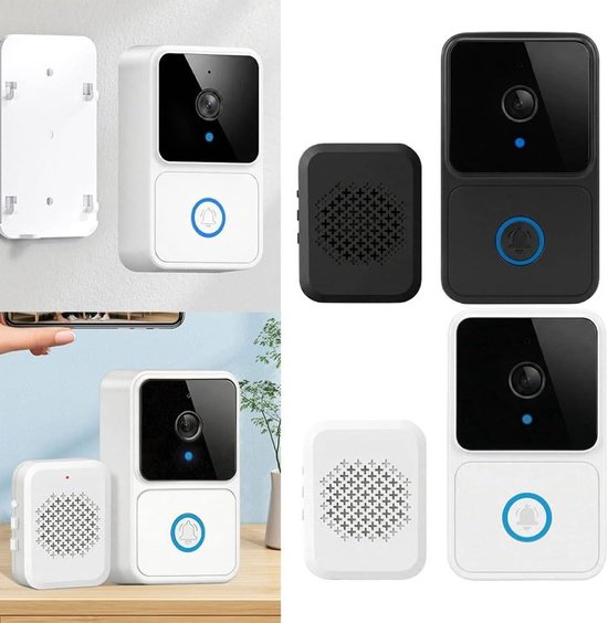 Video Deurbel - Slimme Deurbel Camera - Huisbeveiliging - Twee-weg Audio - Compact Ontwerp - Zwart