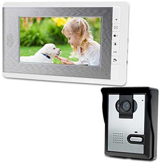 Video Deurbelset 7 Inch Monitor - Bedrade Verbinding - HD Camera - Waterdicht - Nachtzicht - Voor Huisbeveiliging