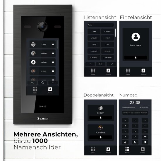 Video Deurbelset Full HD Video Deurintercom - 2-draads Elektrisch - 7 Inch Touchscreen - Zwart Wit - Binnenbeveiliging