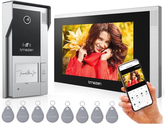 Video Deurintercom 7 Inch met 1080P Beeld & TuyaSmart Bediening van Merkloos