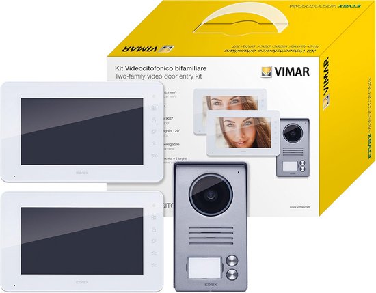 Video-deurintercom 7 inch met capacitief toetsenbord en regenhoes voor wandmontage van Merkloos