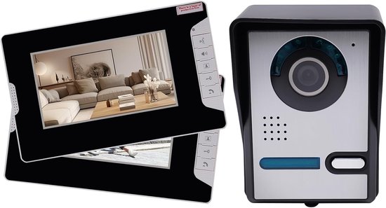 Video Deurintercom - Buiten Camera - Veiligheid Thuis - Tweeweg Audio - 20x14x19cm - Zwart Wit