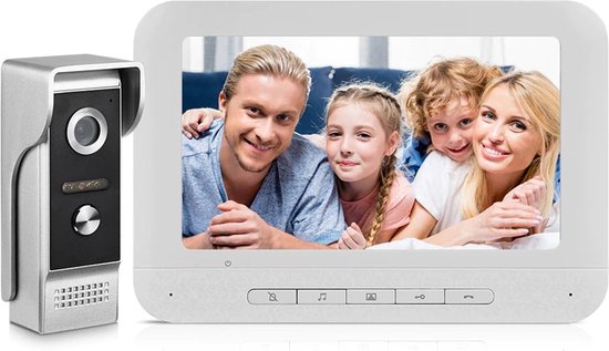 Video Intercom Systeem - Groot Scherm en Instelbare Bel 25 Melodieën – RL-043f | Nachtzicht | Deur en Gate openen Systeem van Merkloos