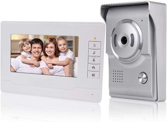 Video Intercom Systeem met 7 Inch Monitor en Waterdichte Buitenunit (Deurbel) van Merkloos