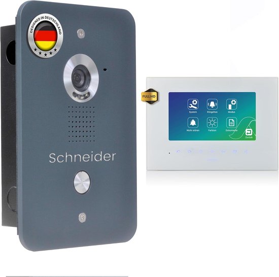 Videodeurintercomsysteem 2-draads met 7 inch LCD Buitenstation IP55 van Merkloos