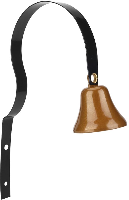 Vintage metalen winkeliersbel met antiek design, wandgemonteerde deurbel voor sfeervolle winkel- en woningdecoratie