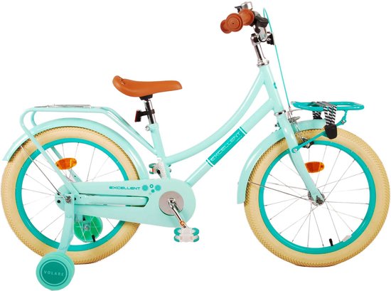 Volare Excellent Kinderfiets - Meisjes - 18 inch - Groen - 95% afgemonteerd van Volare