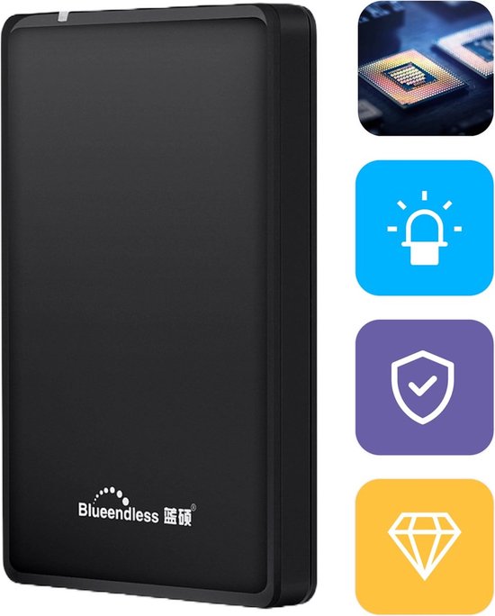 Voltano 500 GB Compacte Externe Harde Schijf - Windows - Zwart - USB 3.0