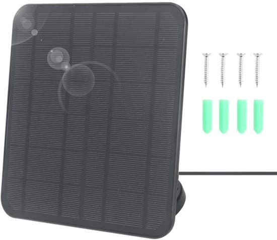 Voor 12W Solar Panel Camera Charger voor Ring Camera voor Stick Up Cam Batterij 2e en 3e generatie IP65 Waterdicht Verstelbaar Wandmontage (ZWART) van Merkloos