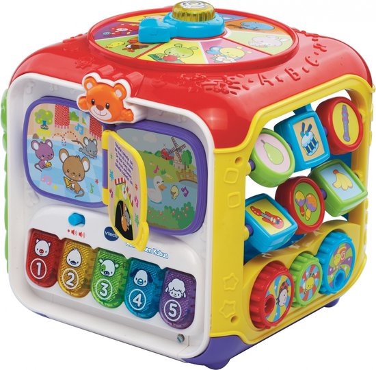 VTech Baby Activiteiten Kubus - Educatief Babyspeelgoed - Dieren, Cijfers en Kleuren - Cadeau - Van 9 tot 36 Maanden - Rood van VTech