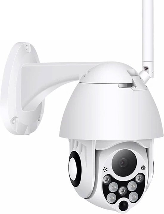 Vyzio Draadloze Buitencamera - 360° Beveiligingscamera met Bewegingssensor, Tweeweg Audio, Full-HD 1080P, Nachtzicht, Weerbestendig - Voor Smartphone & Wifi - DIGICAM van Merkloos