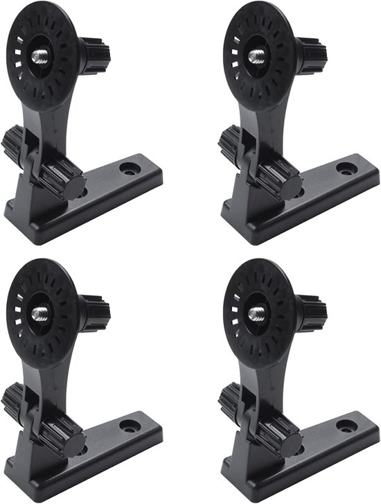 Wandhouder Camera - Bevestiging Beugel - Beveiliging Thuis - 180 Graden Instelbaar - 4 Stuks Set - Zwart van Merkloos