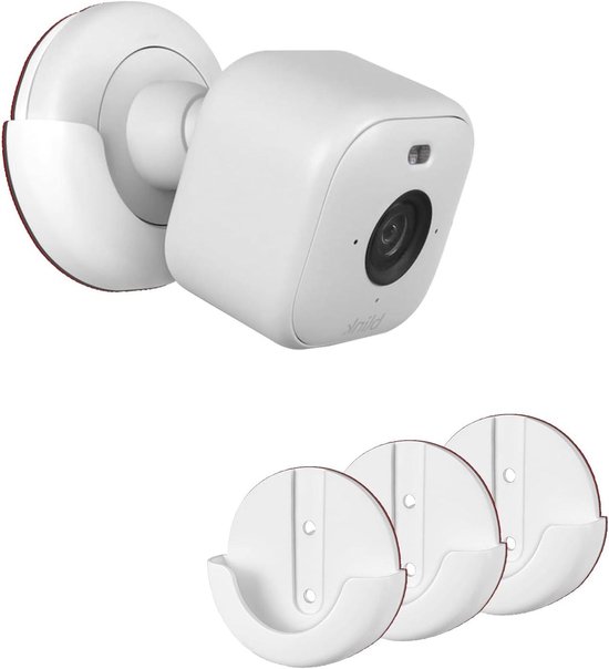 Wandhouder - Camera houder - Veiligheid monitoren - Zonder boren - 3 stuks - Wit