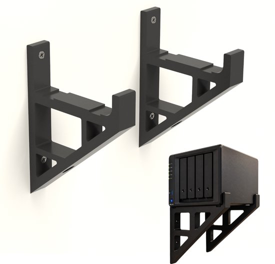 Wandhouder geschikt voor Synology DiskStation DS418, DS418play, DS420+, DS423+, DS425+, DS920+ & DS923+ - Houder voor NAS apparaat