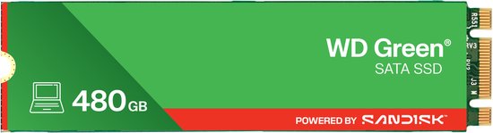 WD Green - WDS480G3G0B - SSD - 480GB - NVMe - Compact van Merkloos