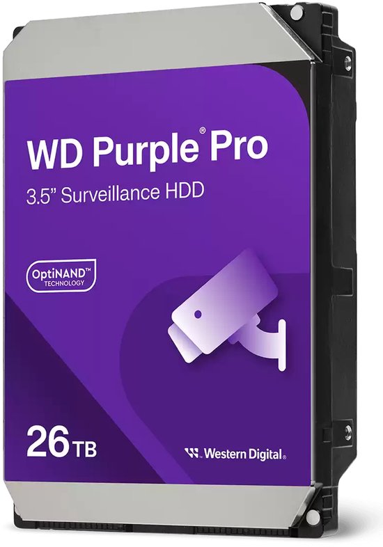 WD Purple Pro Serie - 26TB Harde Schijf - 3.5 inch - SATA III 7200 RPM