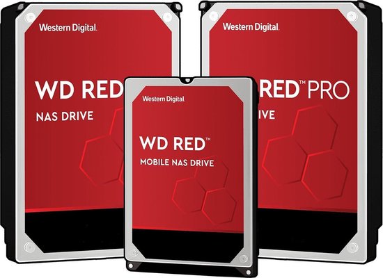 WD Red Plus NAS Hard Drive WD101EFAX - Vaste schijf - 10 TB - intern - 3.5 - SATA 6Gb/s - 5400 tpm -buffer: 256 MB