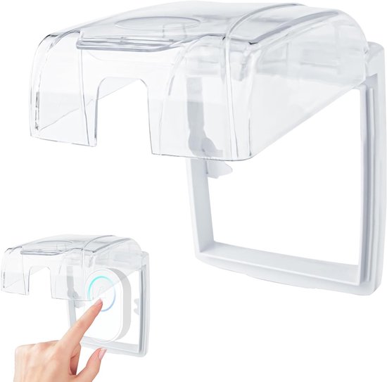 Weerbestendige deurbelbescherming, transparante hoes voor draadloze deurbel, waterdichte plastic cover voor buitengebruik, 13 x 11 x 7 cm