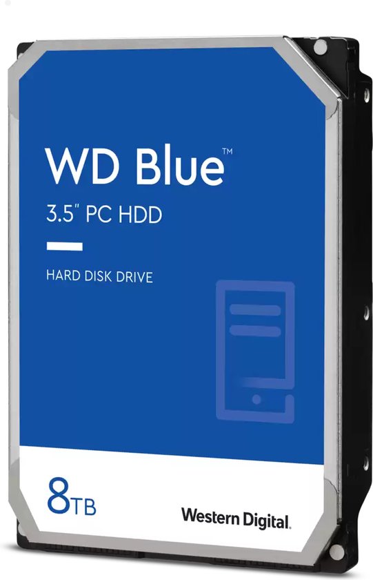 Western Digital Blue interne harde schijf 8 TB 5640 RPM 256 MB 3.5" SATA III