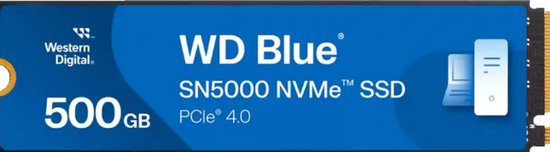 Western Digital Blue SN5000 500 GB M.2 PCI Express 4.0 NVMe 3D TLC NAND van Western Digital