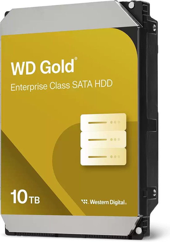 Western Digital Gold WD103KRYZ interne harde schijf 10 TB 7200 RPM 512 MB 3.5" SATA III van Merkloos
