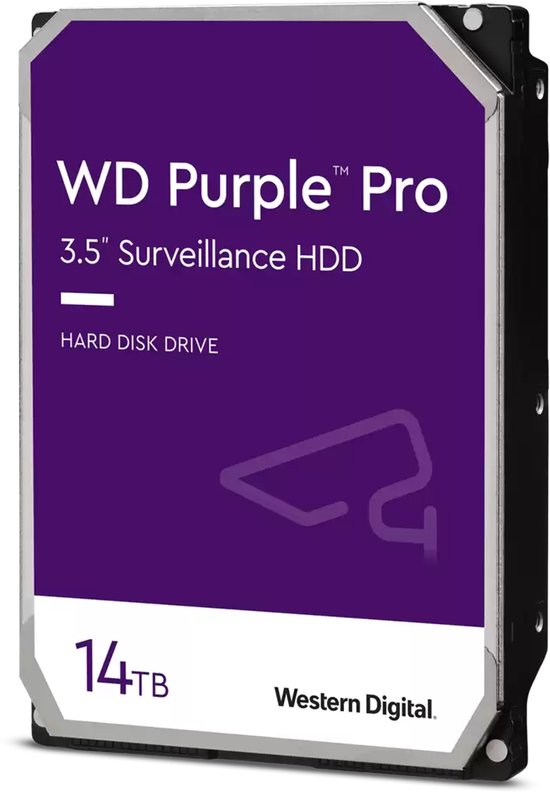 Western Digital Purple Pro WD142PURP interne harde schijf 14 TB 7200 RPM 512 MB 3.5" SATA III van Western Digital