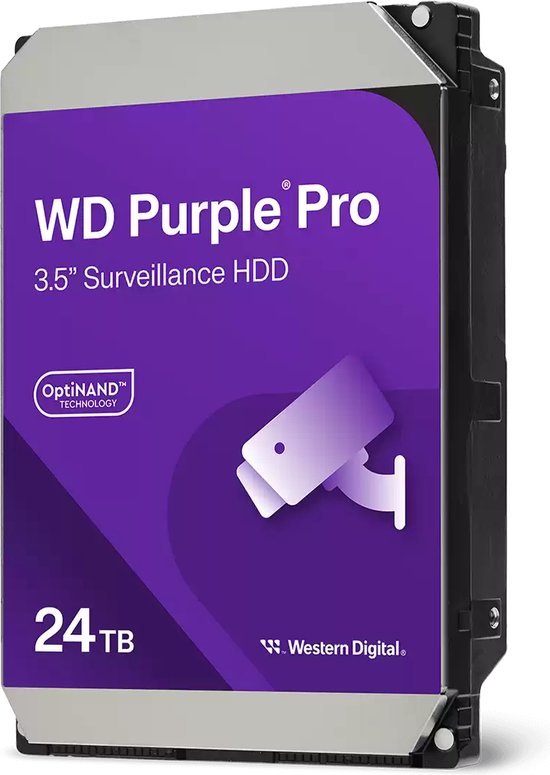 Western Digital Purple Pro WD240PURP interne harde schijf 24 TB 7200 RPM 512 MB 3.5" SATA III van Western Digital