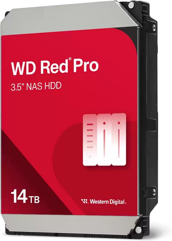 Western Digital Red Pro - Interne Harde Schijf - NAS HDD - 512MB Cache - 14 TB