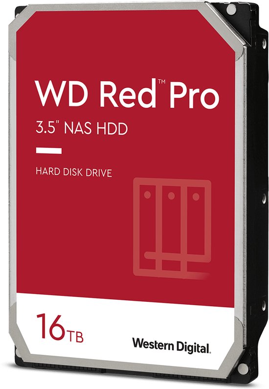 Western Digital Red Pro - Interne Harde Schijf - NAS HDD - 512MB Cache - 16 TB
