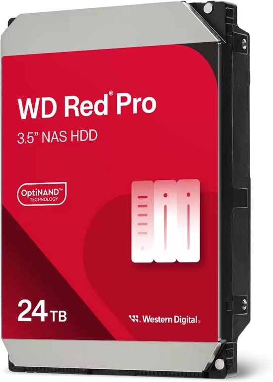 Western Digital Red Pro - Interne Harde Schijf - NAS HDD - 512MB Cache - 24 TB van Western Digital
