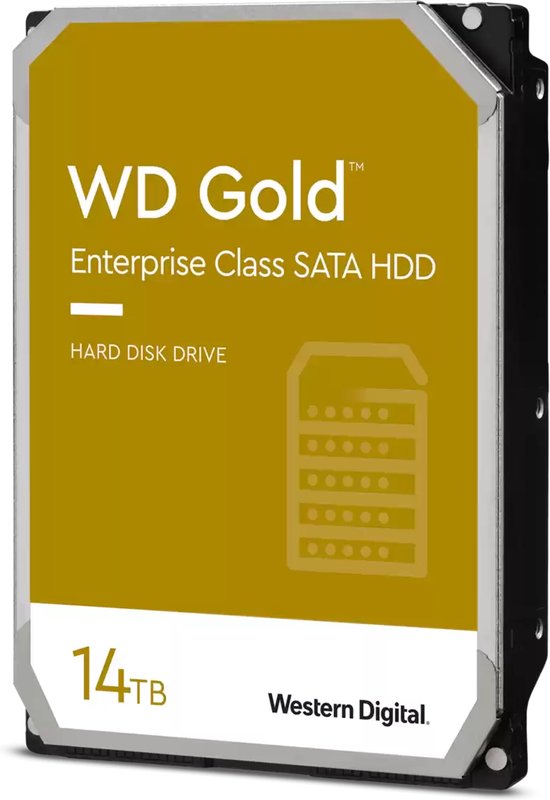 Western Digital (WD) Gold Enterprise HDD - 14TB - 3.5 inch - 7200 RPM - 512MB Cache - SATA III - WD142KRYZ