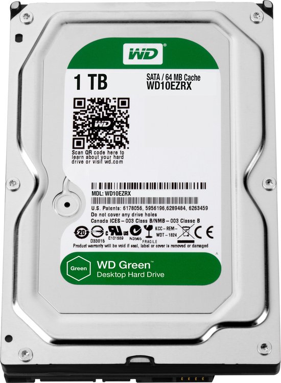 Western Digital WD10EZRX - Interne harde schijf / 1TB / 3,5 inch SATA